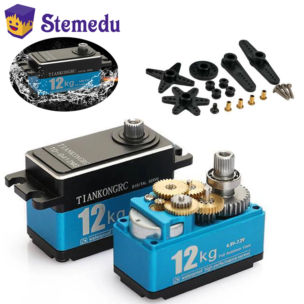 Rc Car Servo - 12KG TD-9412MG yüksek tork tam Metal