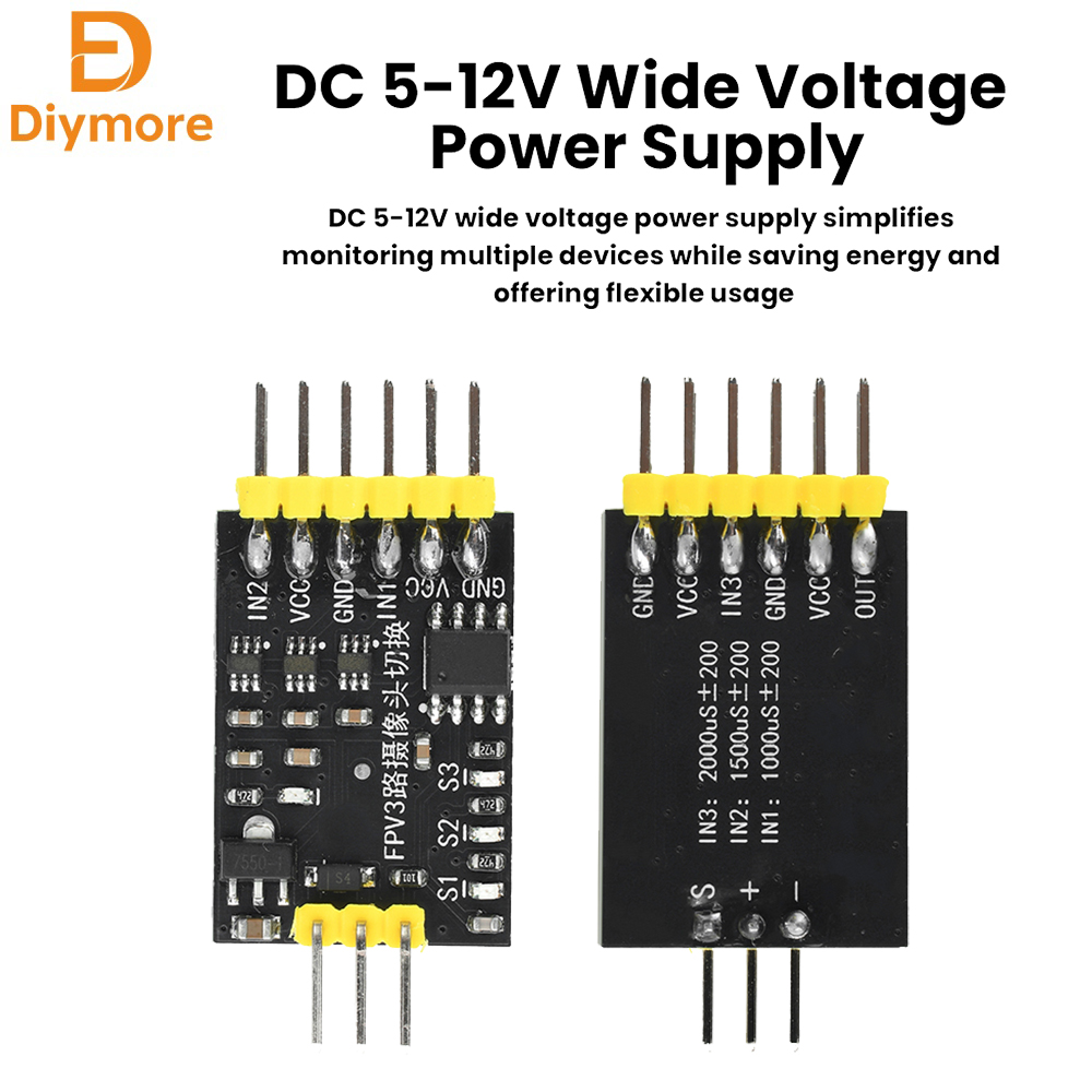 Drone Switch Rc - DC5-12V 3 Kanallı Video Değiştirici Modülü