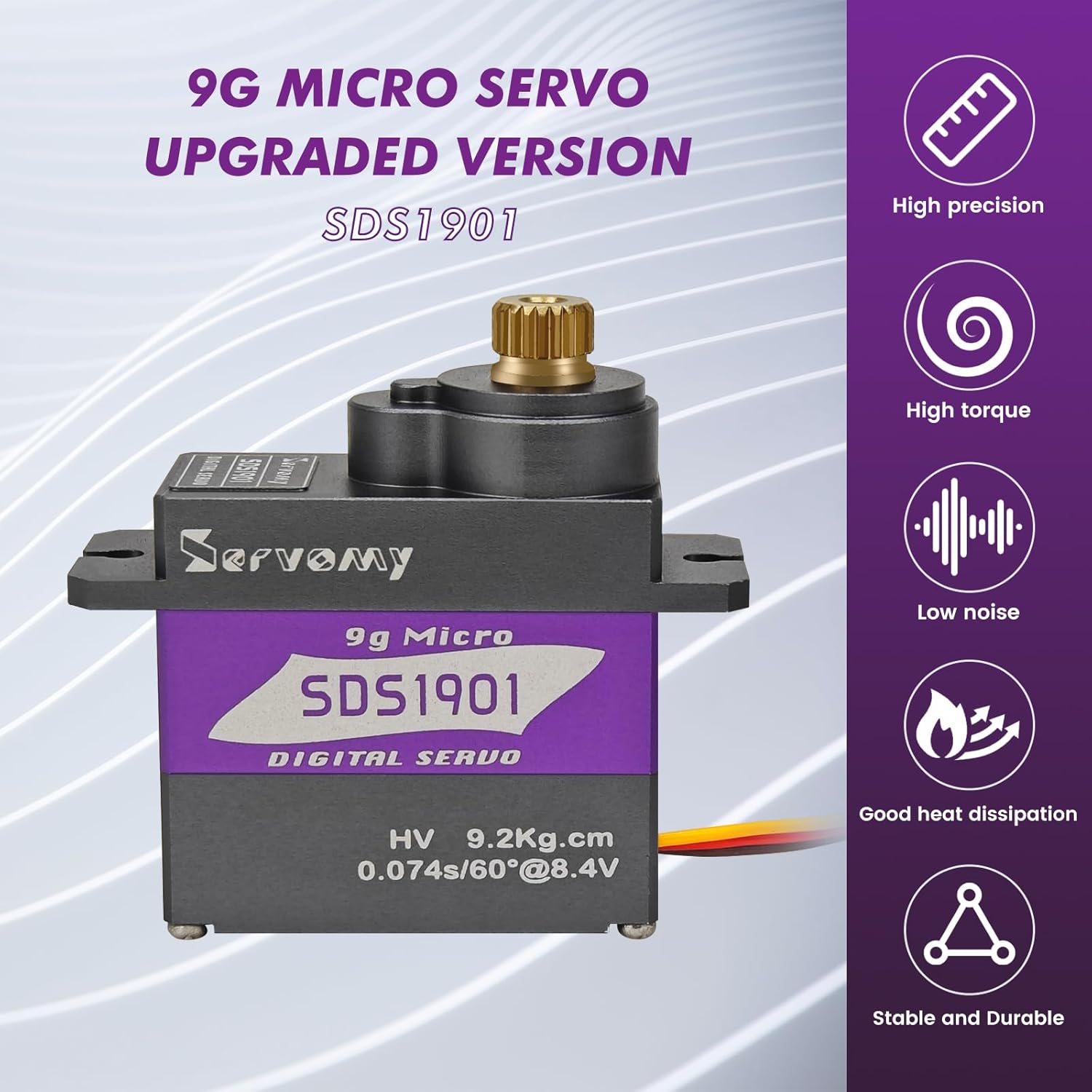 Rc Car Servo - SERVOMY-SDS1901 Dijital 9G Mikro Çekirdeksiz Servo