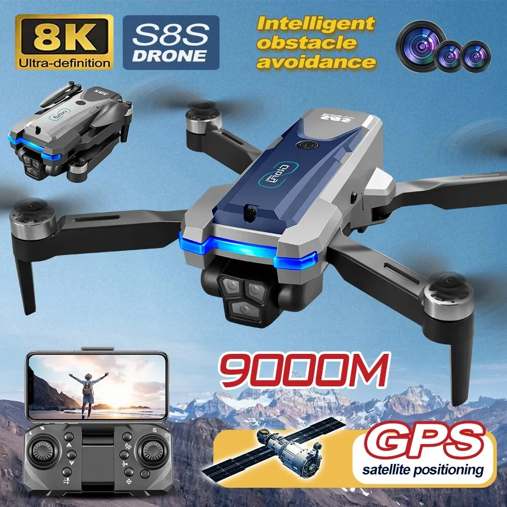 Dron Rc Quadcopter - S8S GPS Drone 5G Wifi 8K