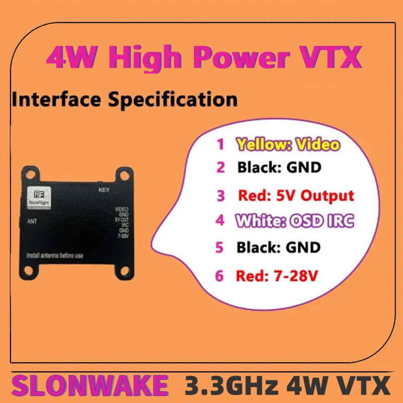 SLONWAKE FPV 3.3G 16CH 4000mW  - Rc Transmitter incelemesi ve fiyatı