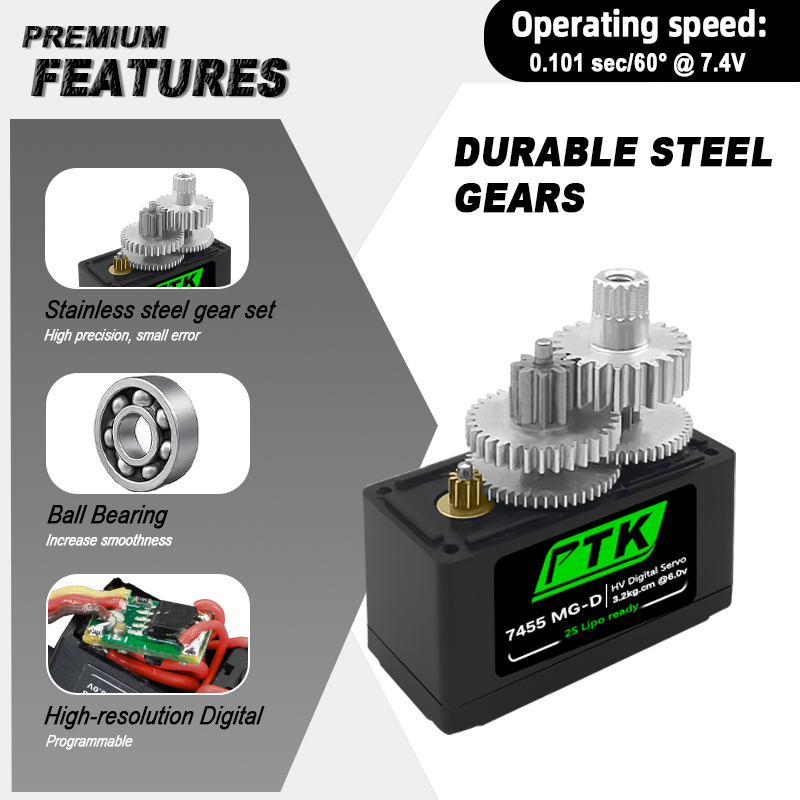 PTK 7455MG-D servo 12g Dijital - Rc Car Servo incelemesi ve fiyatı