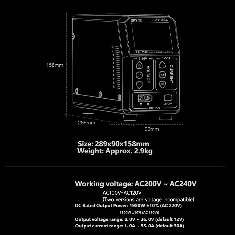SKYRC PSU2000 1980W Ayarlanabi - Drone Switch Rc incelemesi ve fiyatı