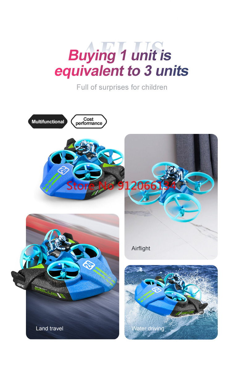 2.4G RC Uçak Araba Tekne 3'ü 1 - Drone Rc Game incelemesi ve fiyatı