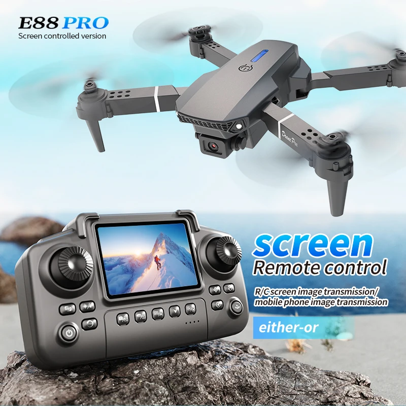 Profesyonel E88 PRO Drone ekra - Dron Rc Quadcopter incelemesi ve fiyatı