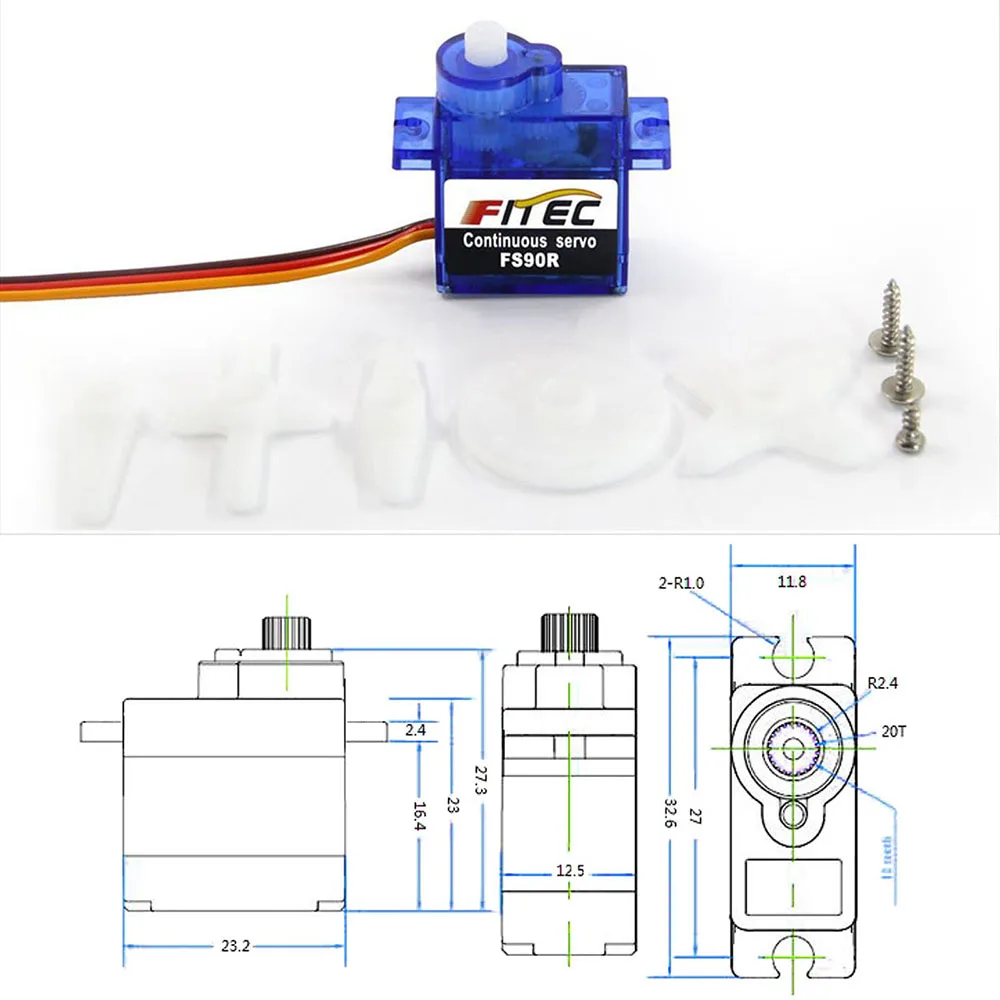 Feetech Mini FS90R Mikro Servo - Rc Car Servo incelemesi ve fiyatı
