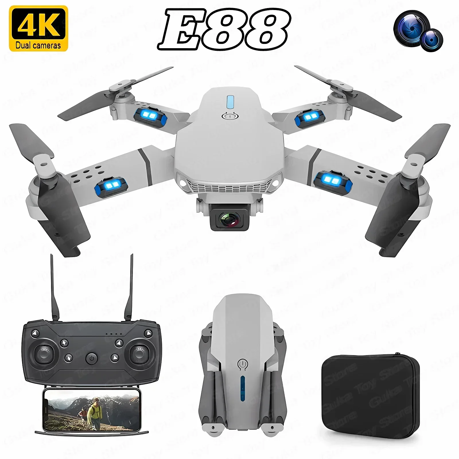 E88 Pro WIFI FPV Drone Geniş A - Drone E88Pro Rc 4K incelemesi ve fiyatı