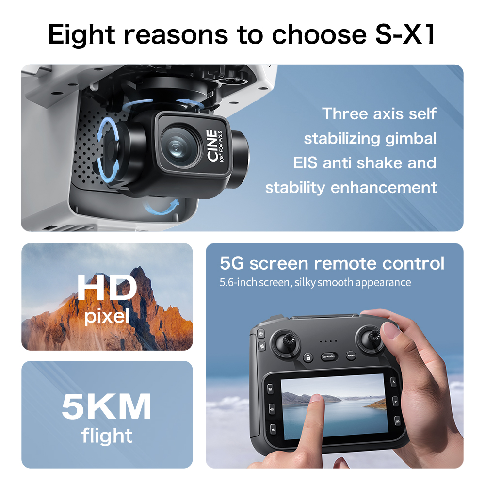 Orijinal S-X1 Drone 8K HD Prof - Drone E88Pro Rc 4K incelemesi ve fiyatı
