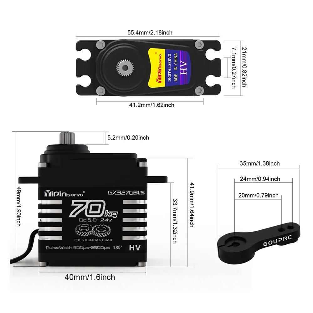 70KG 60KG 55KG Fırçasız Servol - Rc Car Servo incelemesi ve fiyatı