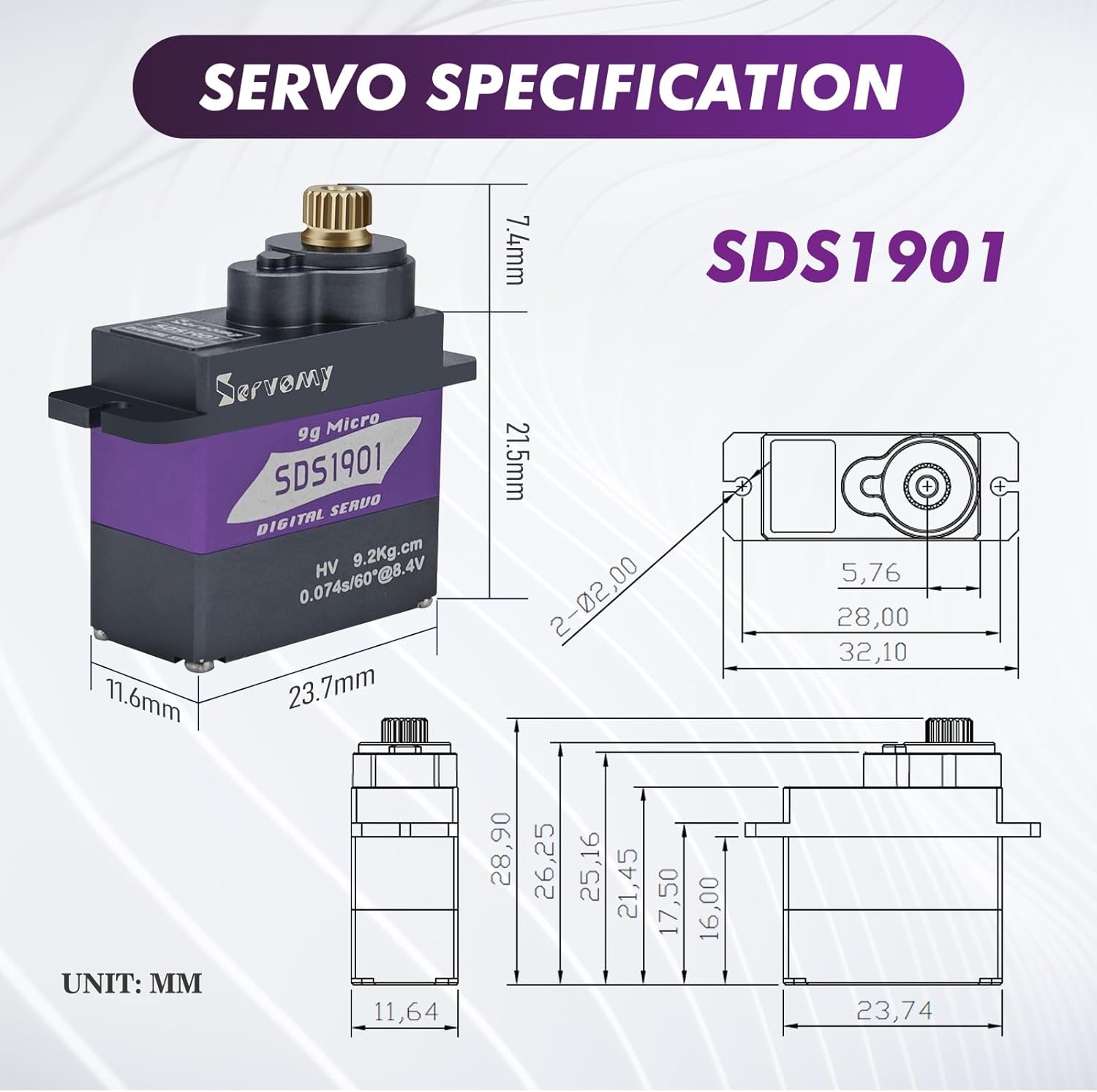 SERVOMY-SDS1901 Dijital 9G Mik - Rc Car Servo incelemesi ve fiyatı