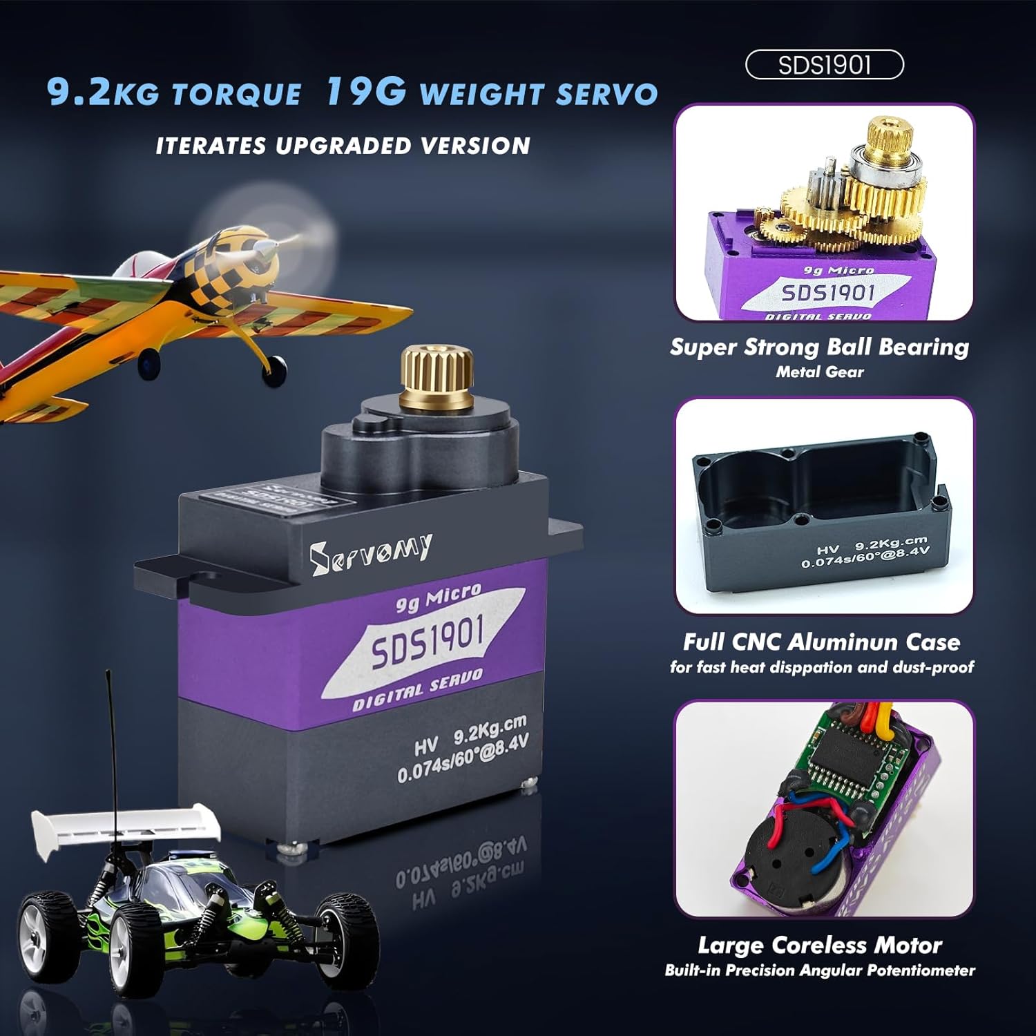 SERVOMY-SDS1901 Dijital 9G Mik - Rc Car Servo incelemesi ve fiyatı