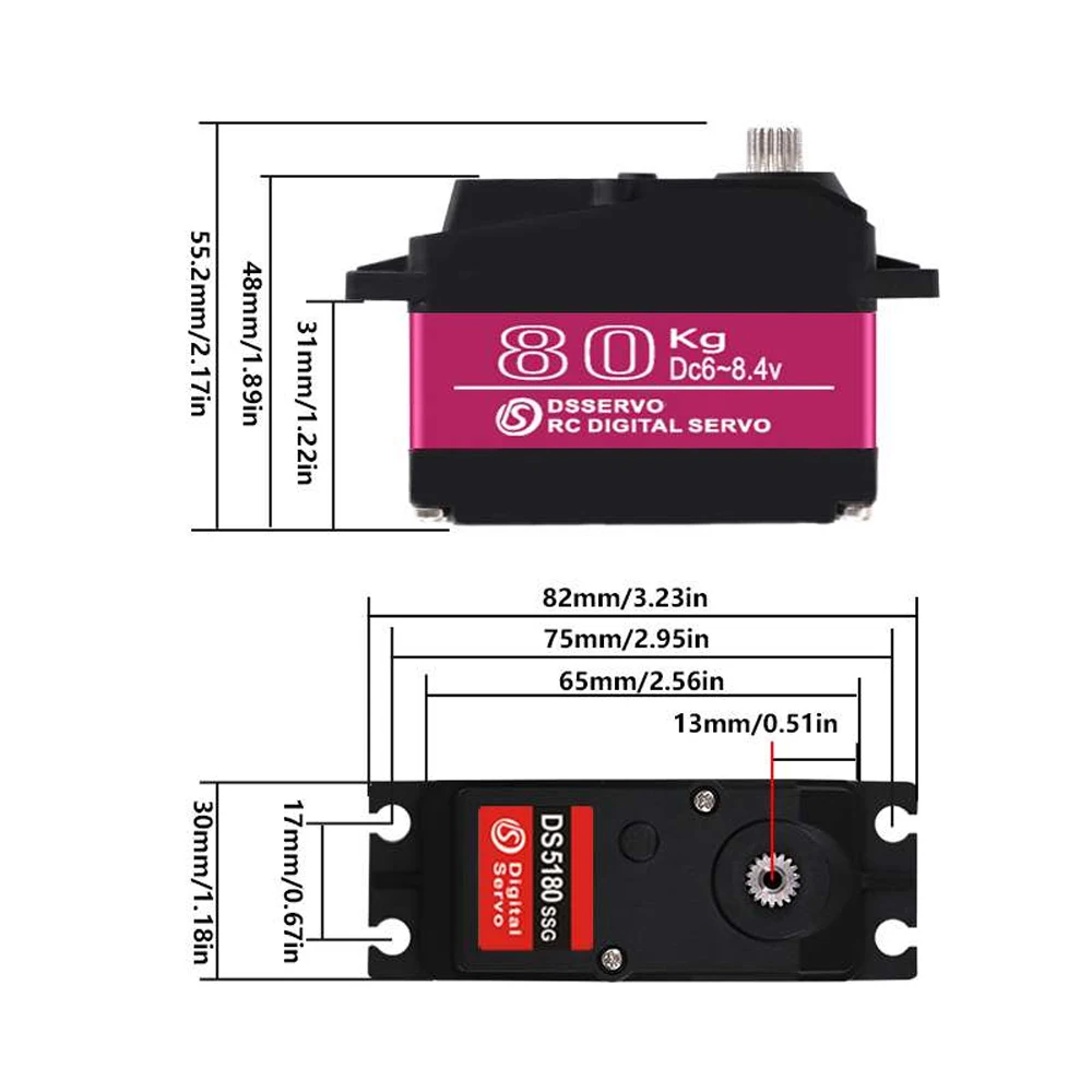 Dsservo Su Geçirmez DS5180 80  - Rc Car Servo incelemesi ve fiyatı
